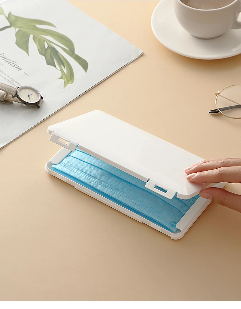 1pcs Mask Cover Box Portable Facemask Holder Face Mask Storage Box Case Masks Clip Organizer Dustproof Mask Storage Case