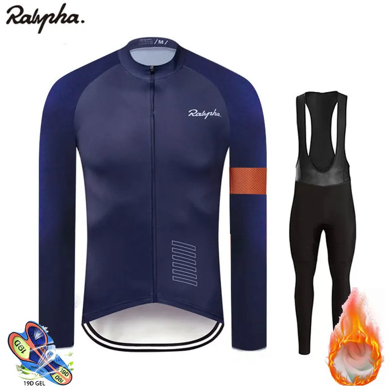 Raphaing Ropa Ciclismo Теплый Зимний теплый флисовый мужской костюм Джерси комбинезон Триатлон Одежда для велоспорта