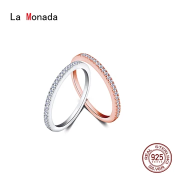 

La Monada Women Ring 925 Sterling Silver Minimalist Rings For Women 925 Silver Finger Fine In Jewerly Rings Woman Inlay