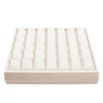 

White Earrings Jewelry Display Stands With 35 Digits Ring Pendent Bracelet Showing Storage Packaging For Jewellery Organizers