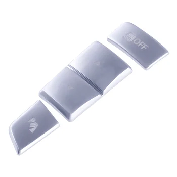 

Car 3pcs Silver Gear Shift Panel Left Button Cover Trim Fit for BMW 5 series F10 F07 F18 2011 2012 2013 2014 2015 2016 2017