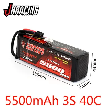 

LEOPARD 5500MAH 3S 11.1V 40C high discharge LIPO battery for 1:10 1:8 E-REVO E-MAXX FLUX SLASH