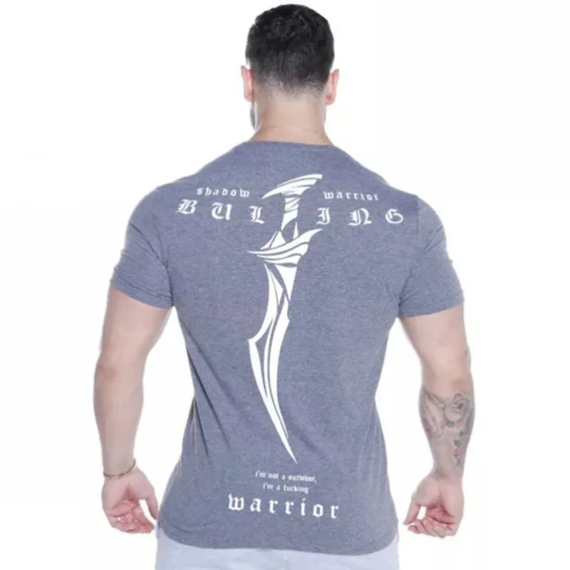 shirt 2021 New Summer gym T-shirt large-type brand T-shirt Man shirt Bodybuilding Fitness quick-drying Short Sleeve Running T-shirt funny shirts for men T-Shirts