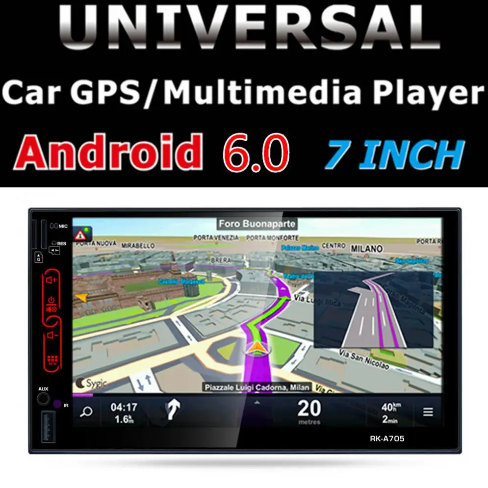 Четырехъядерный Android 6,0 2Din Bluetooth автомобильный Радио стерео плеер цифровой сенсорный экран gps навигация AM/FM/RDS радио ссылка