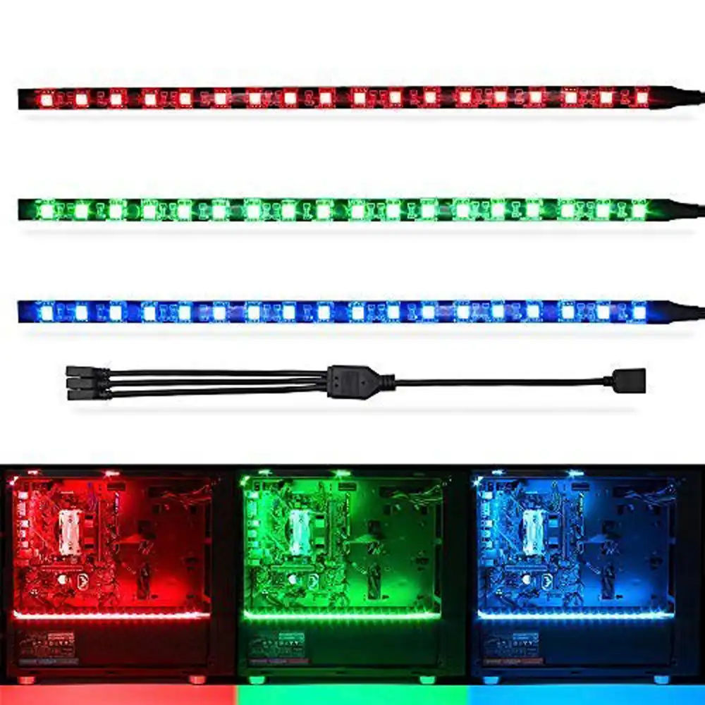 Rgbゲーム5050 Ledストリップデスクトップpcコンピュータケース照明12vオーラ同期とm Bマザーボード制御4ピンrgb ヘッダ Led ストリップ Aliexpress