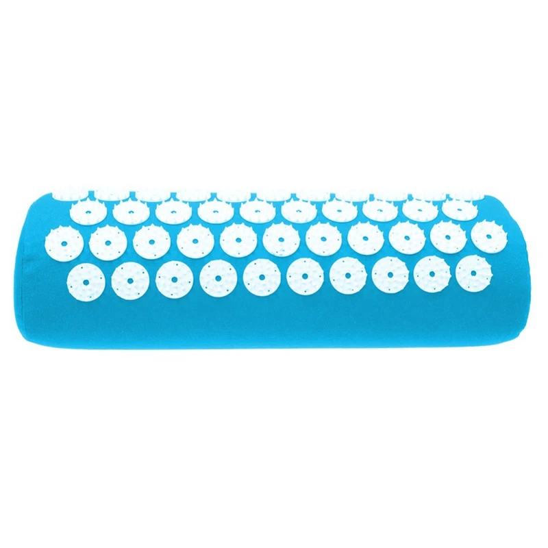 Sky Blue ABZB-1pcs Массажер для акупрессуры, подушка для массажа, снятия стресса, коврик для йоги, массажер, подушка для тела, облегчение боли, Прямая поставка - Цвет: Sky Blue