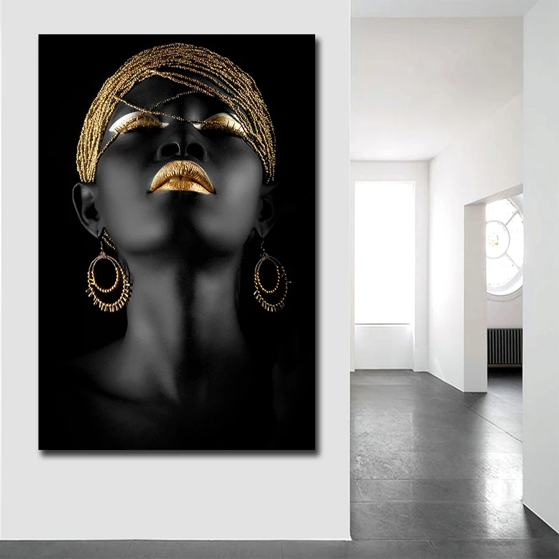 Black-woman-africa-art-canvas-painting-custom-poster-prints-modern-home-decoration-wall-pictures-dropshipping-cheap