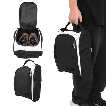 

Waterproof Wear Resistance Nylon Travel Clothes Organizer Practical Zipper Multifunction With Handle Storage Golf Shoes Bags