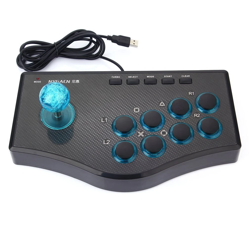 3 In 1 USB Wired Game Controller Arcade Fighting Joystick Stick For PS3 Computer PC Gamepad Engineering Design Gaming Console