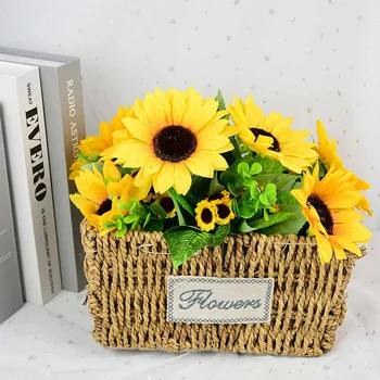 

1 Bouquet Beautiful Sunflower Simulation Sun Flower DIY Home Garden Wedding Party Decor Scrapbooking Accessories Shooting Props