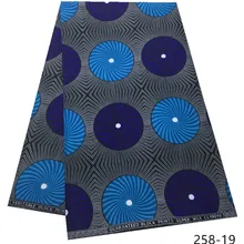 Новейший стиль Африканский нигерийский полиэстер Ткань 6 ярдов последние дешевые Африканские Восковые принты ткань 258