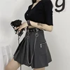 Korean Summer New Vitality Girl Diablo Style Skirt Vintage Locomotive Chain Belt Pendant Casual High Waist A-Line Mini Skirt ► Photo 1/6
