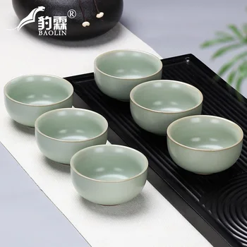 

kiln kiln kungfu tea ceramic cups, teapots household master sample tea cup purple sand cup blue and white porcelain tea