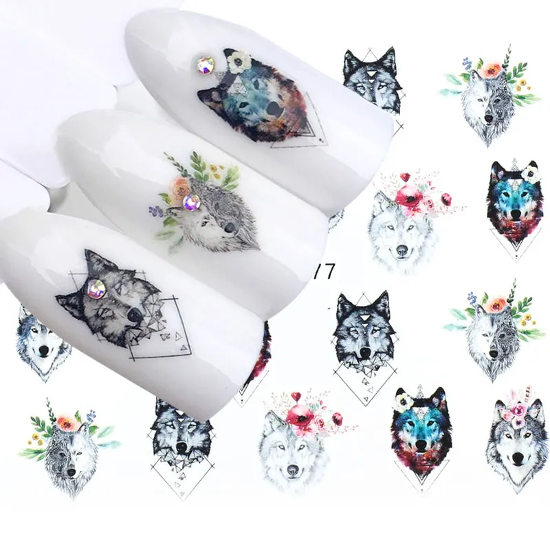 Модные наклейки для ногтей наклейки DIY горный хрусталь украшения водные искусства цветы вечерние рождественские водонепроницаемые наклейки для ногтей