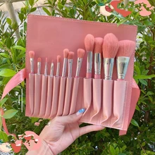12 pçs conjunto de escova de maquiagem blush escova conjunto olho eyeliner pó fundação compõem escovas conjunto kit de ferramentas cosméticos