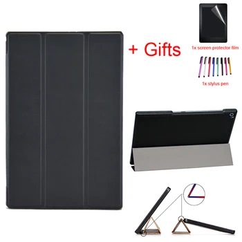 

Slim Smart Magnetic Folding Case Cover for SONY Xperia Z2 10.1 Tablet Full Protective Protective Stand Cover +Film+Stylus Pen
