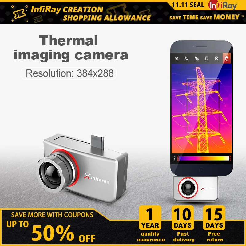 InfiRay Infrared Thermal Imaging Camera T3S T3PRO Industrial PCB Circuit Detection Outdoor Android Imager For Phone |