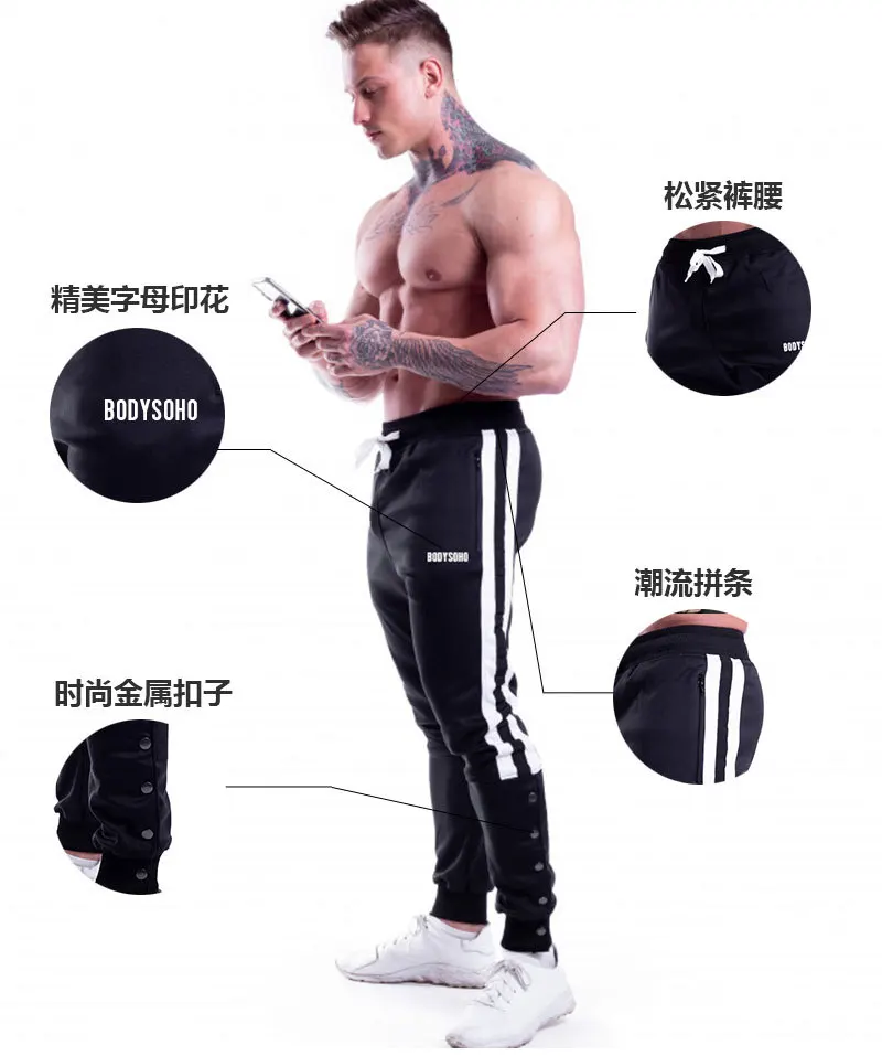 Muscle Dr. Brothers, Европейский и американский стиль, стиль, повседневные гимнастические штаны для мужчин, чистый хлопок, облегающие штаны для фитнеса, мужская одежда
