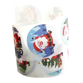 

Christmas Sticker Santa Claus Roll Paper Christmas Party Gift Decoration Fun Sticker 1.5 Inch Round Sticker
