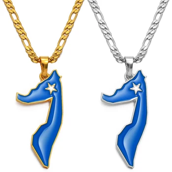 

Anniyo Somalia Map Pendants & Necklaces Silver Color / Gold Color Jewelry For Women/Men Unisex Somaliland #117406