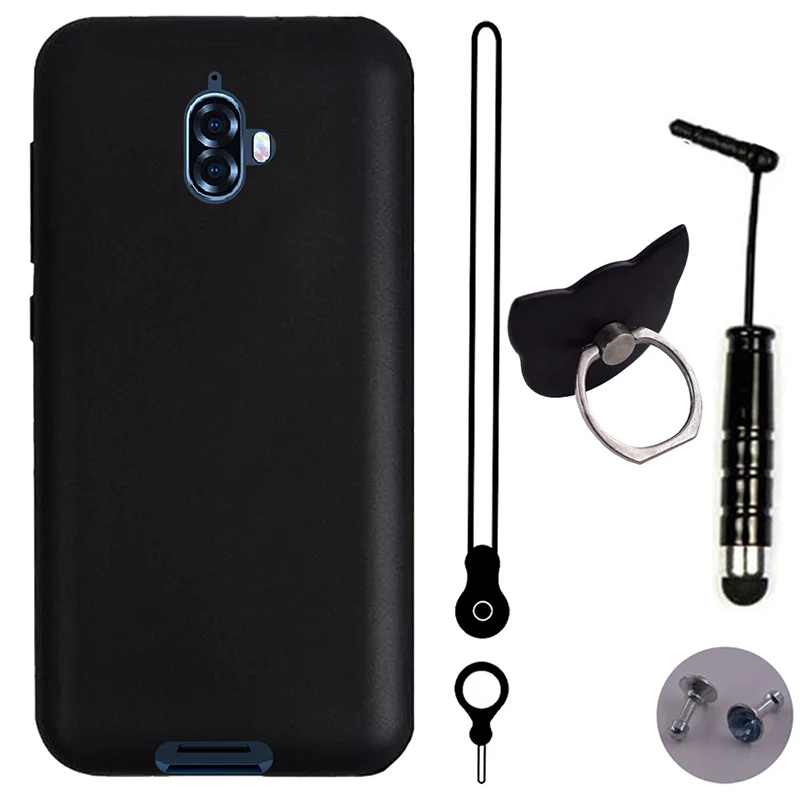 iTien TPU Silicone Protective Cover Phone Case For Blackview BV5900 5.7 inch Lanyard Ring Pen Gel Shell Etui Skin |