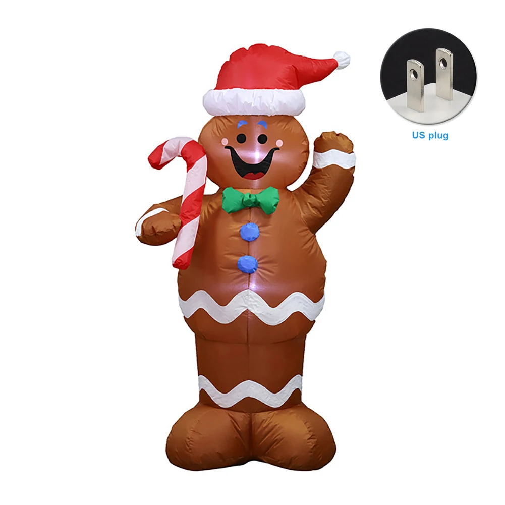 

Led Shopping Mall Christmas Decorations Ornament Cartoon Inflatable Model Outdoor Garden 1.5m Cute Reusable Home Party Festival