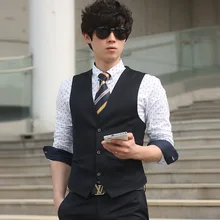 Весна и Осень корейский стиль модный тонкий женский костюм жилет мужской английский мужской костюм жилет повседневный деловой жилет
