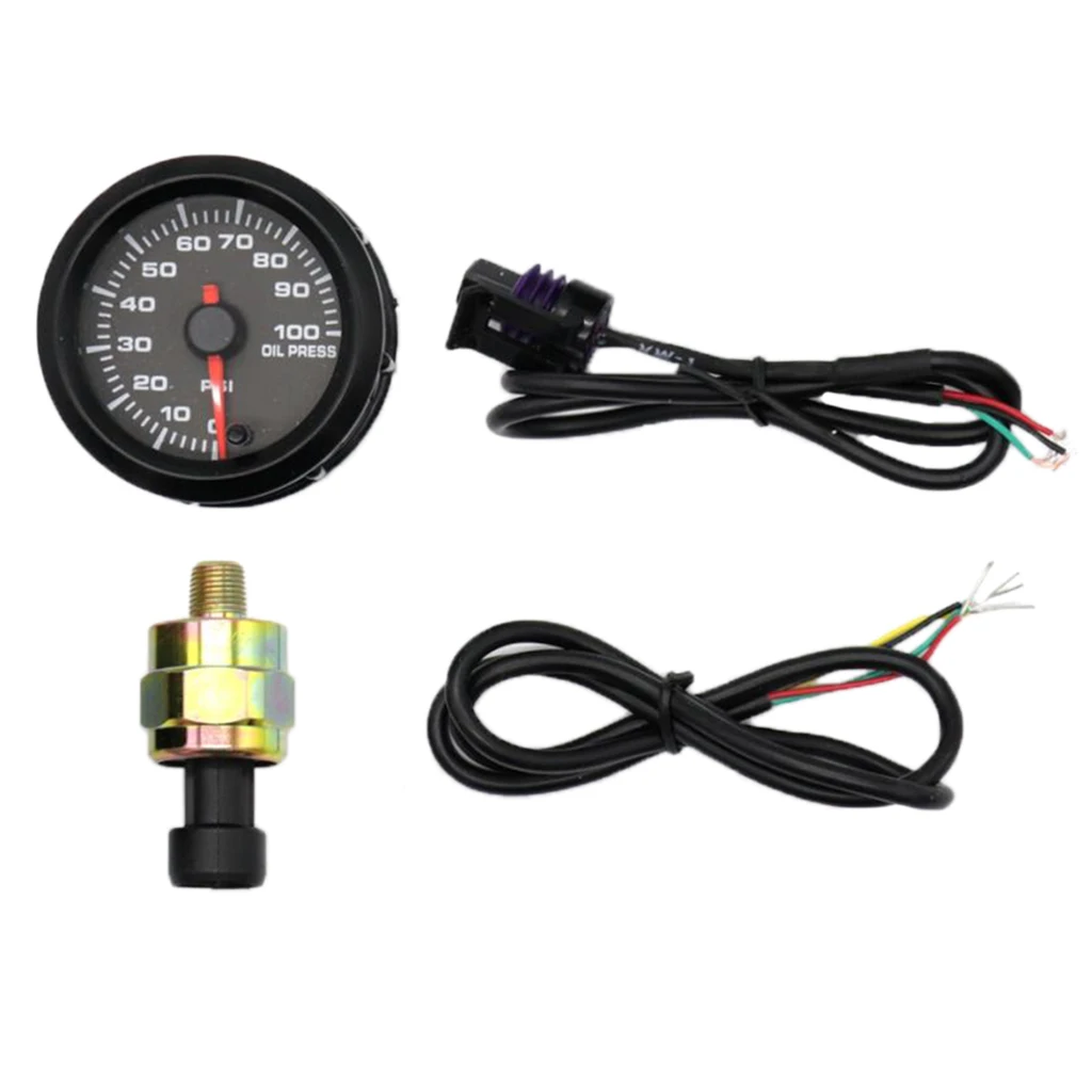 Digital 52mm 2'' LCD Auto Car Oil Pressure Gauge Pressure Meter With Sensor