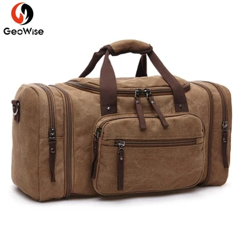 

Large Capacity Men Hand Luggage Travel Duffle Bags Canvas Travel Bags Weekend Shoulder Bags Multifunctional Overnight Duffle Bag