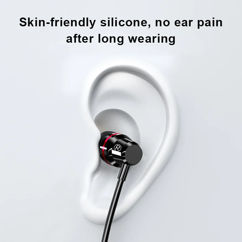Bluetooth Headphones Neckband Sport Headset Wireless Magnetic Design Noise Reduction Compatible for Huawei Apple PUO88