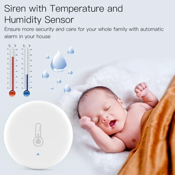 

Tuya Temperature Humidity Sensor Alarm System Device Intelligent Home For Amazon Alexa Google Temperature Detector Security Prop