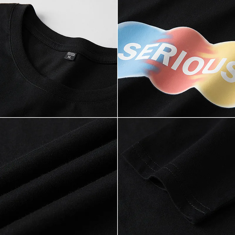 Autumn New Long Sleeve T-shirt for Men Casual Printing Loose-necked Bottoming Shirt Autumn New Long Sleeve T-shirt for Men Casual Printing Loose-necked Bottoming Shirt