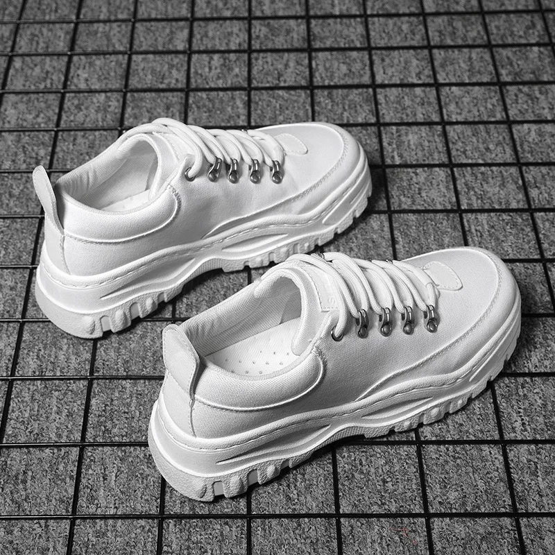 

2019 Spring New Style MEN'S SHOES Platform Shoes Thick Bottomed Extra High Canvas Cool Casual Sports Youth Trendy Shoes Men's