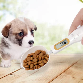 

Pet Food Measuring Spoon With Led Display Portable Removeable Kitchen Scale Spoon Dog Food Water Measure Scoop