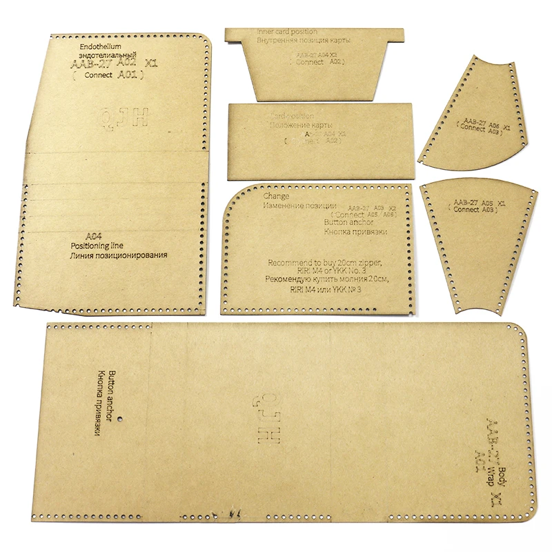 1Set DIY Kraft Paper Template New Fashion Retro Men and Women Wallet Leather Craft Pattern DIY Stencil Sewing Pattern 11cm*8.5cm leather tools leather craft tool kit leather craft tools leather craft tool sewing stencils set