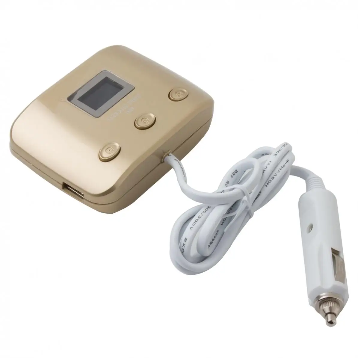 3 Way 2 USB Золотой преобразователь питания автомобильный адаптер прикуриватель разветвитель