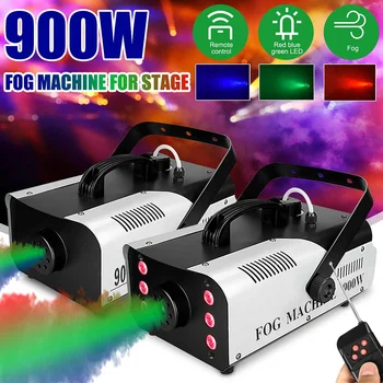 

900W Smoke Machine RGB 3in1 Remote Control Stage Fog Machine for Party Wedding Concert with/without LED
