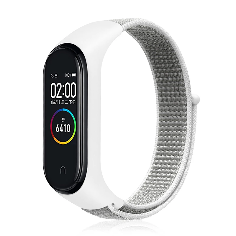 Нейлоновый ремешок на липучке для xiaomi mi band 4 band NFC смарт-часы замена xiaomi mi bracelet 3 цветной Ремешок Браслет против потери