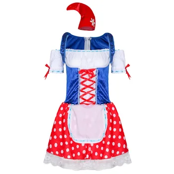 

Women Medieval Costume Dress German Oktoberfest Dirndl Dress Cosplay Costume Party Dress for Women