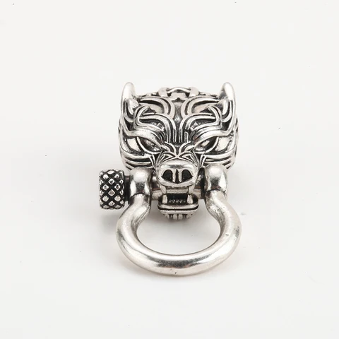 Beads for Jewelry Making Supplies Gold Spacer Beads Needlework Animal Wolf Diy BraceletAccessories Big Hole