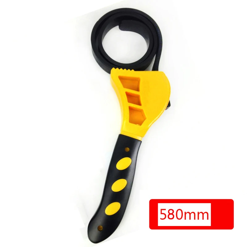1PC 580MM 1/2 шт. гаечный ключ с резиновым ремешком набор для ремонта автомобиля Универсальный Регулируемый гаечный ключ, чтоб выбрать подходящий размер для каких-либо Форма ручной инструмент для шлица «звездочка» Набор торцевых гаечных ключей с открытым бутылочных крышек - Цвет: 1PC 580MM