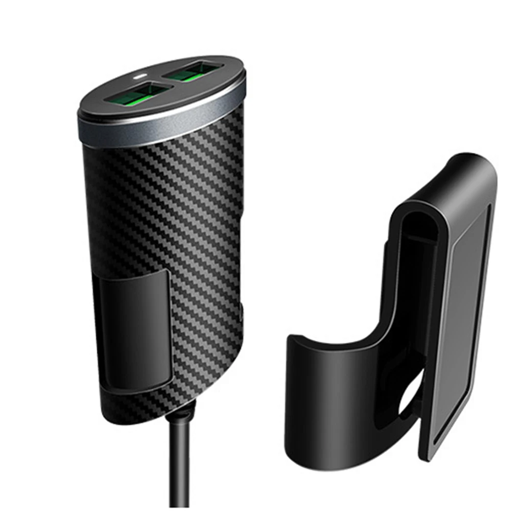 Автомобильный 4 порта USB источник питания 5.1A зарядное устройство для мобильного телефона планшета черная Пряжка зарядный удлинитель