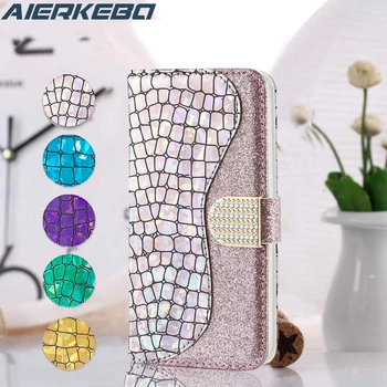 

Diamond Glitter Wallet Case For Samsung Galaxy S8 S9 S10 5G S20 Ultra Note 10 9 Plus S10E S7edge Card Slot Flip Book Cover Girl