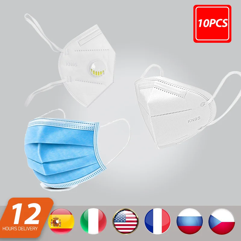 

40%OFF SALE 99% filterKN95 Valve Mask 5 Layer Protective Masks Respirator PM2.5 Safety Same As