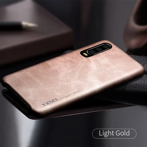 Для huawei P30 Pro Чехол для телефона X-level роскошный винтажный кожаный тонкий защитный задний Чехол для huawei P30 P30 Pro Чехол Funda - Цвет: Light Gold