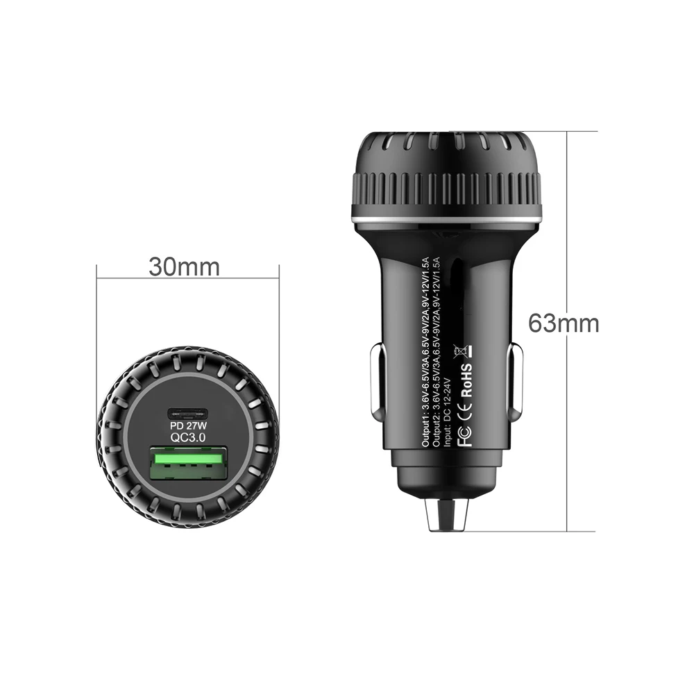 Swalle 36 Вт Quick Charge 3,0 USB Автомобильное зарядное устройство для Xiaomi Mi huawei Super charge SCP PD3.0 QC3.0 быстрое usb type C автомобильное зарядное устройство для телефона
