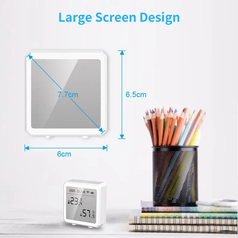 Tuya Smart Life WiFi Temperature & Humidity Sensor Bluetooth-compatible Thermometer With LCD Display For Alexa Google Home