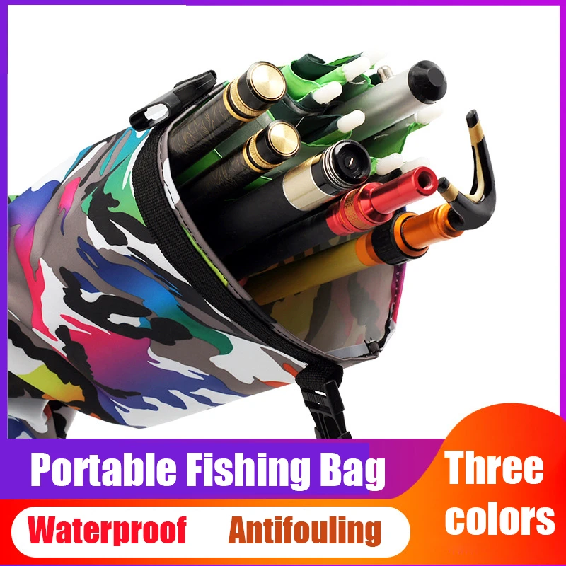 Fishing Rod Bags Fishing Pole Holders Oxford Cloth Portable