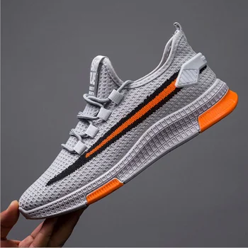 

2019 Fall New Fashion Mens Casual Shoes Lace-Up Breathable Shoes Sneakers Mens Trainers Zapatillas Hombre Drop shipping