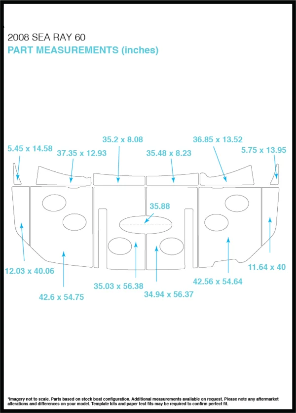 2008 SeaRay 60 плавающий шаг Pad лодка EVA Тиковый настил 1/" 6 мм